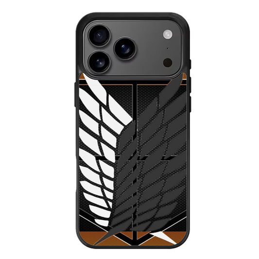 Attack On Titan Logo Carbon Custom iPhone 17 Pro Max Case