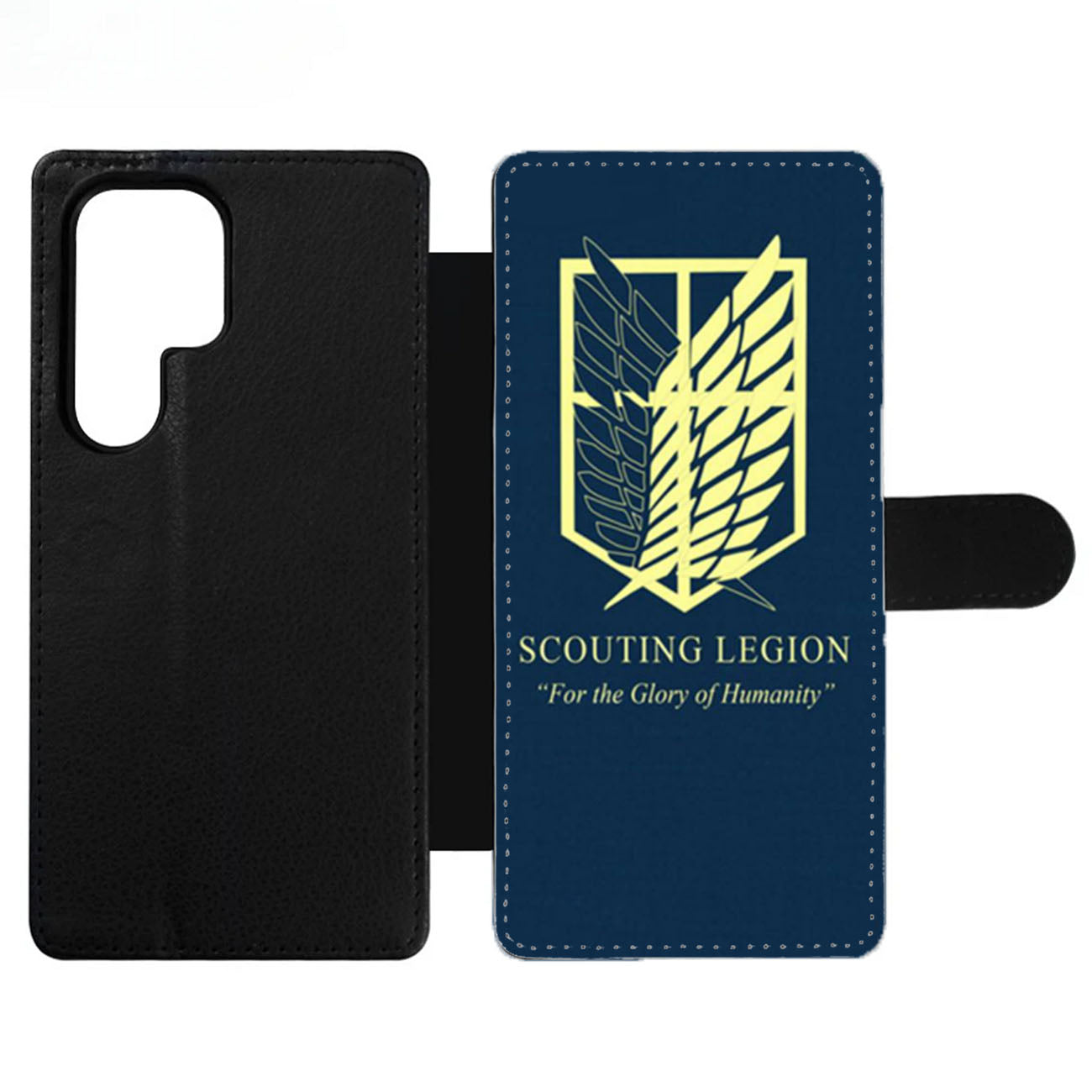 Attack on Titan Scouting Legion Blue Wallet Samsung Case