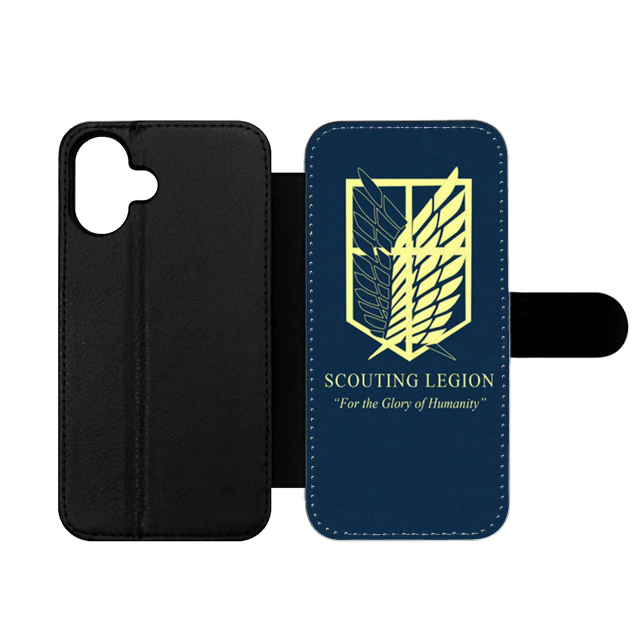 Attack on Titan Scouting Legion Blue Wallet iPhone Case