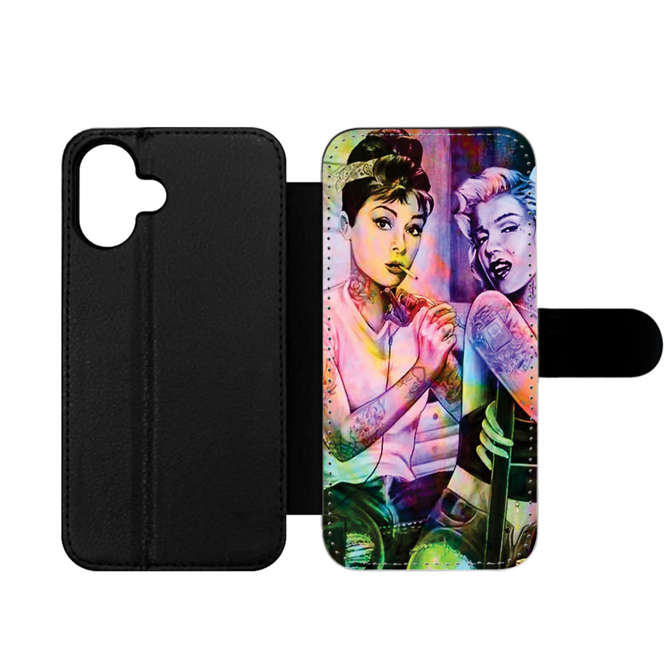 Audrey Hepburn And Marylin Monroe Wallet iPhone Case