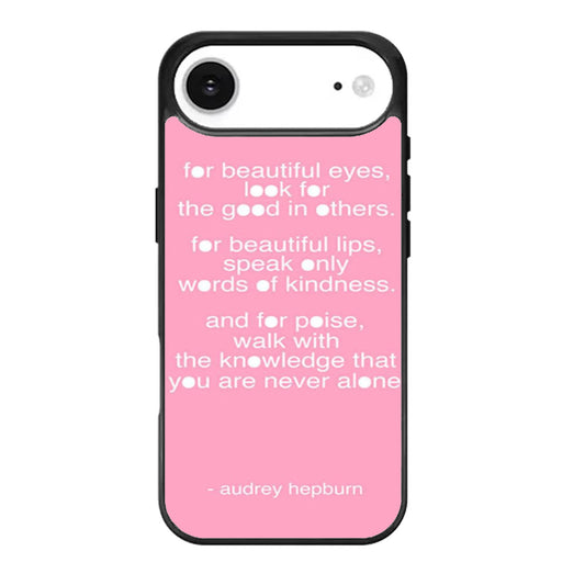 Audrey Hepburn Quote Pink Eye iPhone Air Case