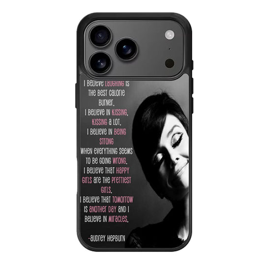 Audrey Hepburn Quotes iPhone 17 Pro Max Case