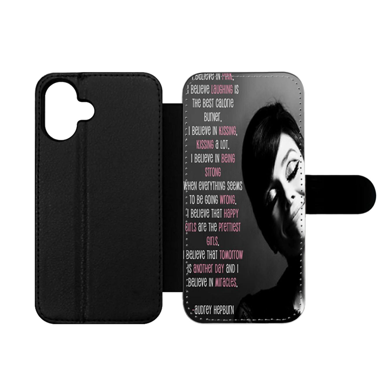 Audrey Hepburn Quotes Wallet iPhone Case