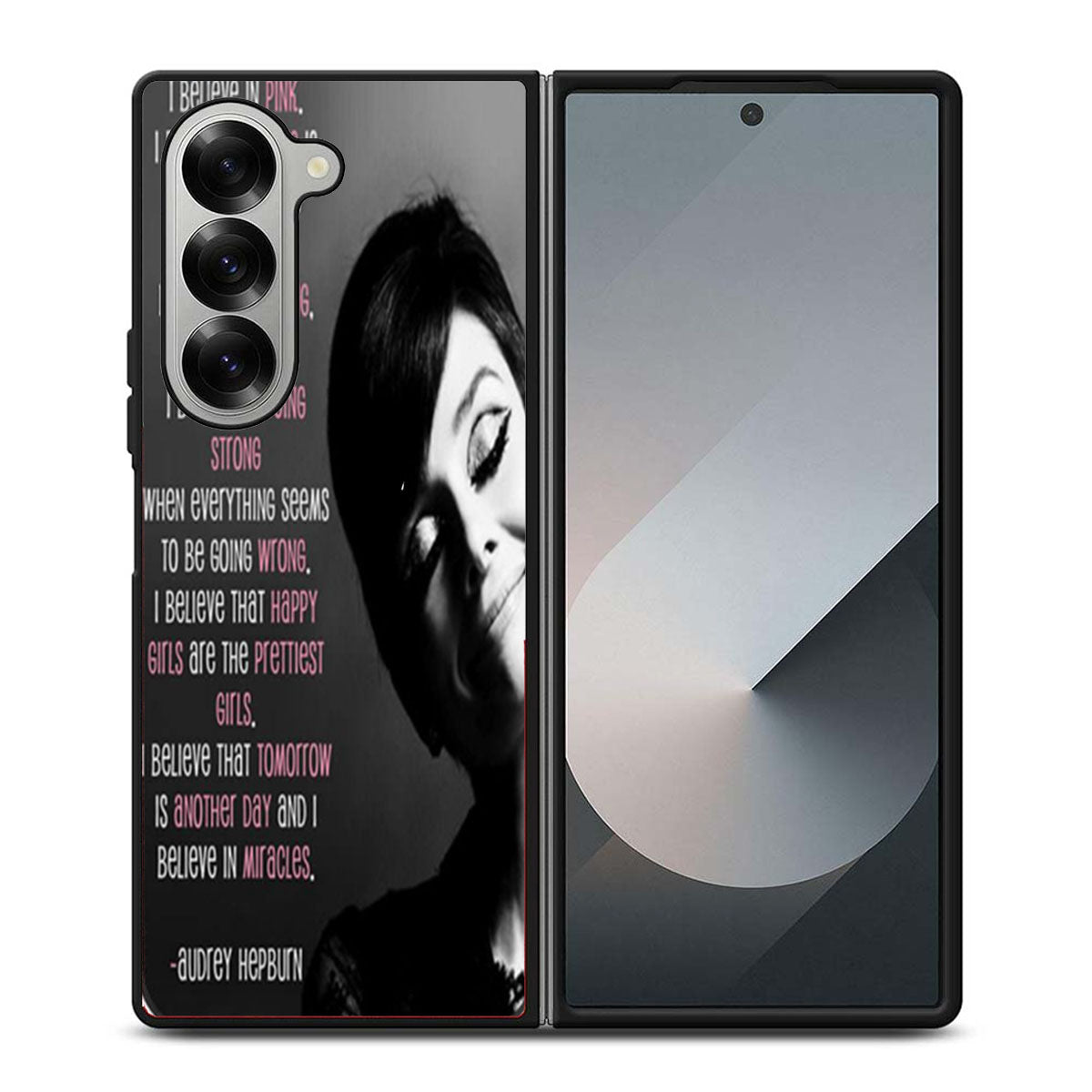 Audrey Hepburn Quotes Samsung Z Fold 6 Case