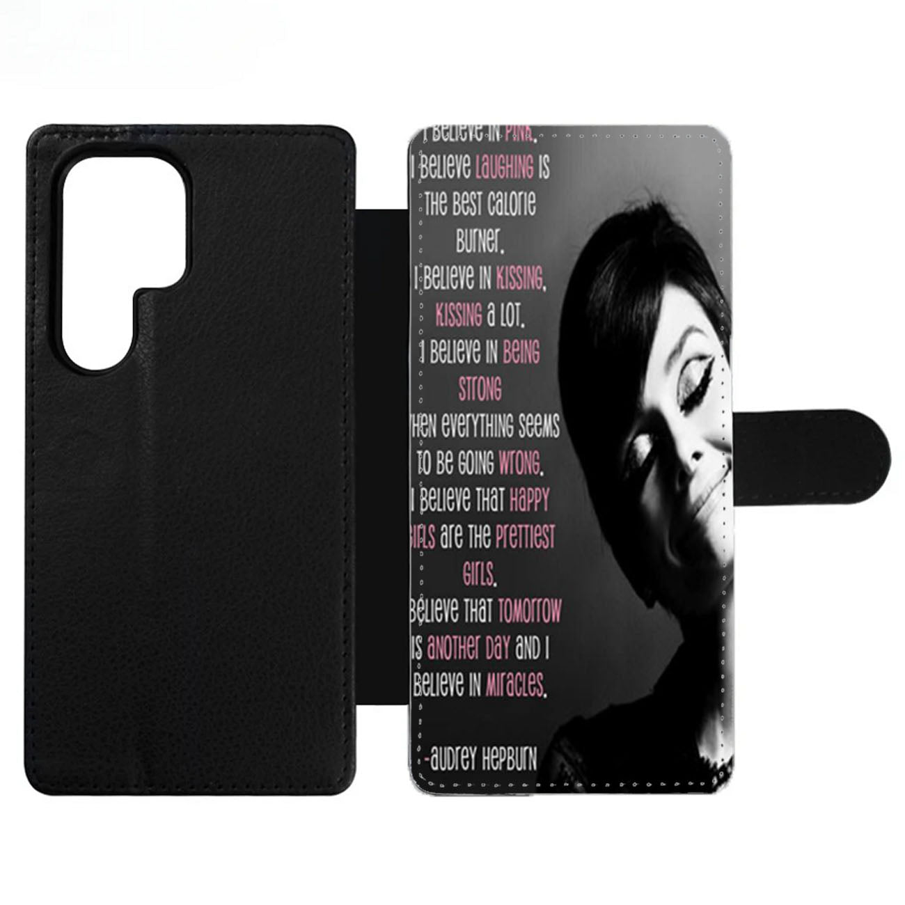 Audrey Hepburn Quotes Wallet Samsung Case