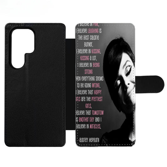 Audrey Hepburn Quotes Wallet Samsung Case