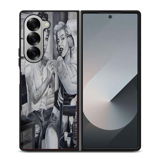 Audrey Hepburn and Marilyn Monroe Samsung Z Fold 6 Case