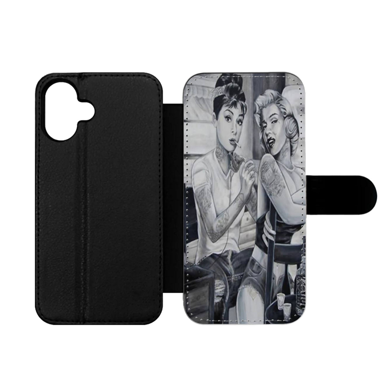 Audrey Hepburn and Marilyn Monroe Wallet iPhone Case
