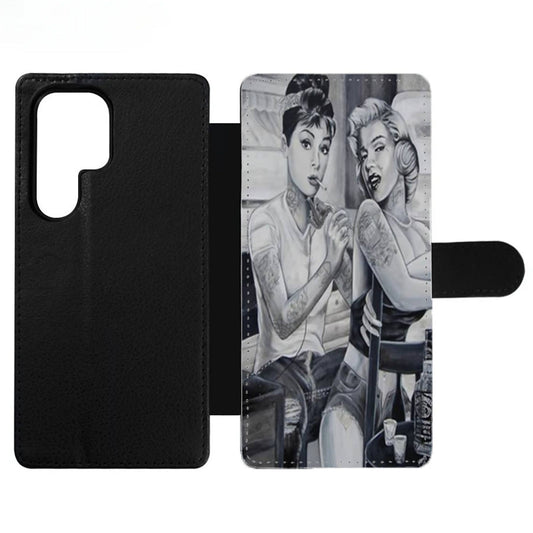 Audrey Hepburn and Marilyn Monroe Wallet Samsung Case