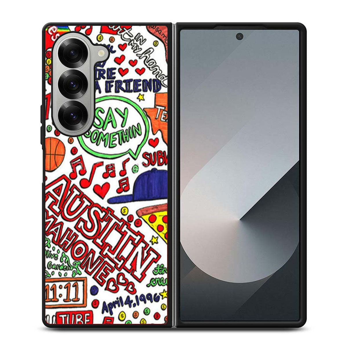 Austin Mahone Collage Art Samsung Z Fold 6 Case
