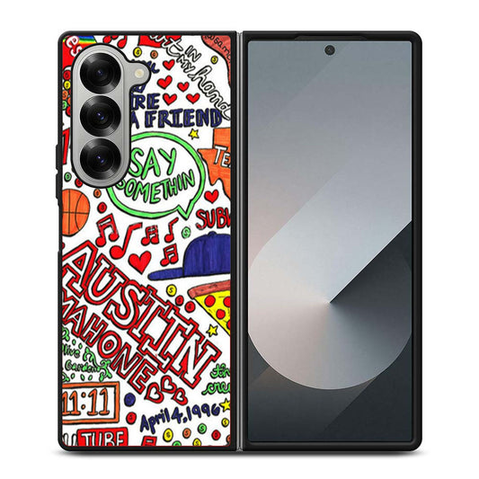 Austin Mahone Collage Art Samsung Z Fold 6 Case