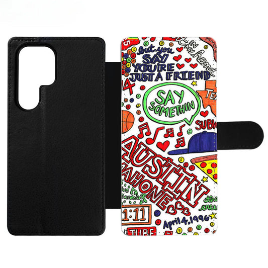 Austin Mahone Collage Art Wallet Samsung Case