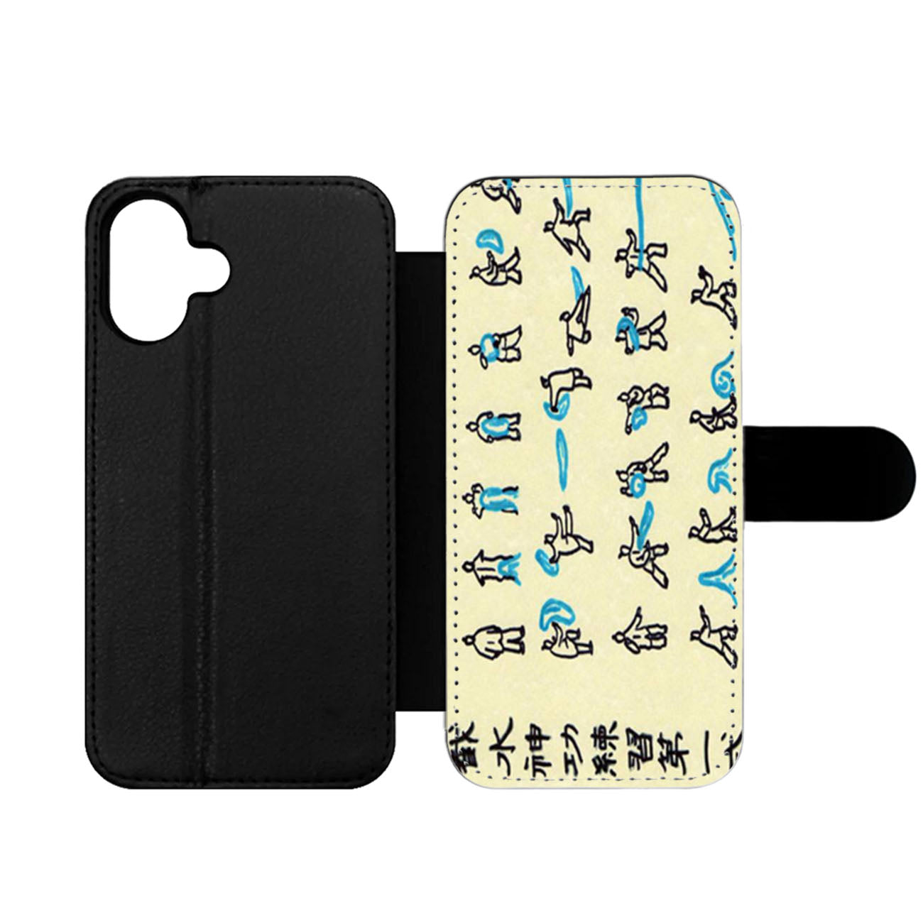 Avatar Water Scroll Bending Wallet iPhone Case