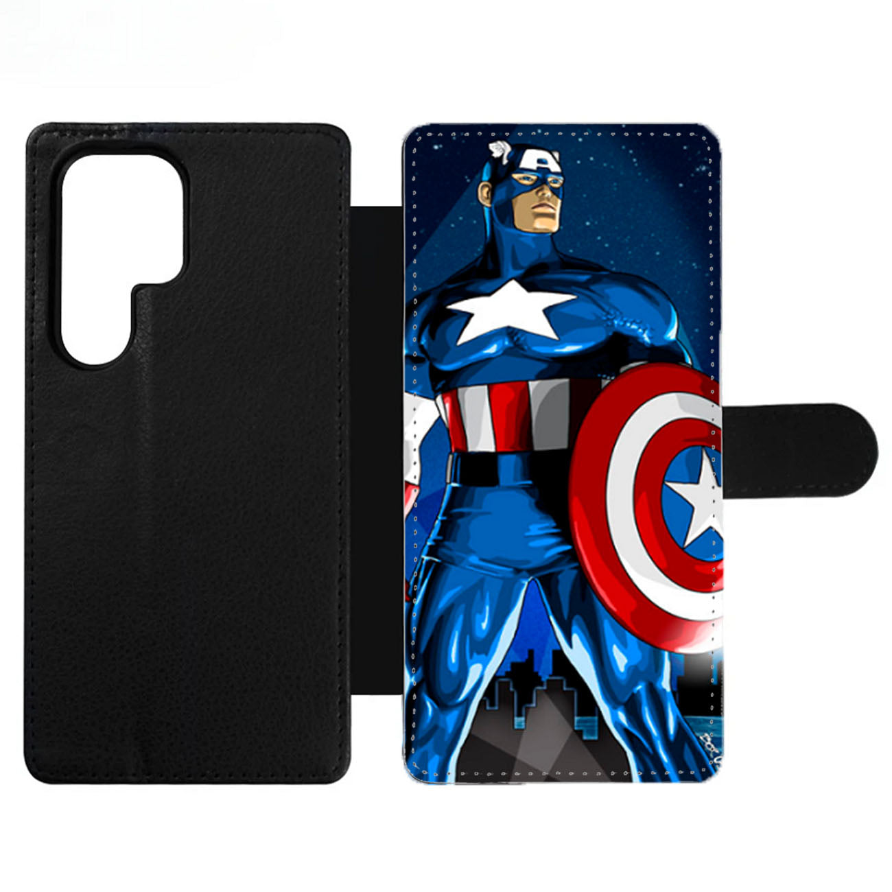 Avengers Captain America Shield Wallet Samsung Case