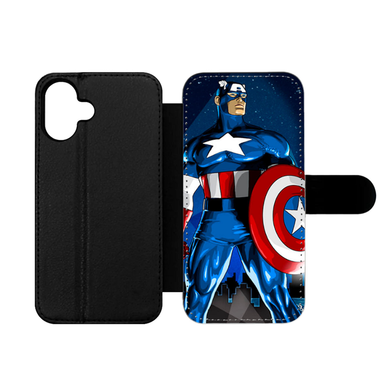 Avengers Captain America Shield Wallet iPhone Case