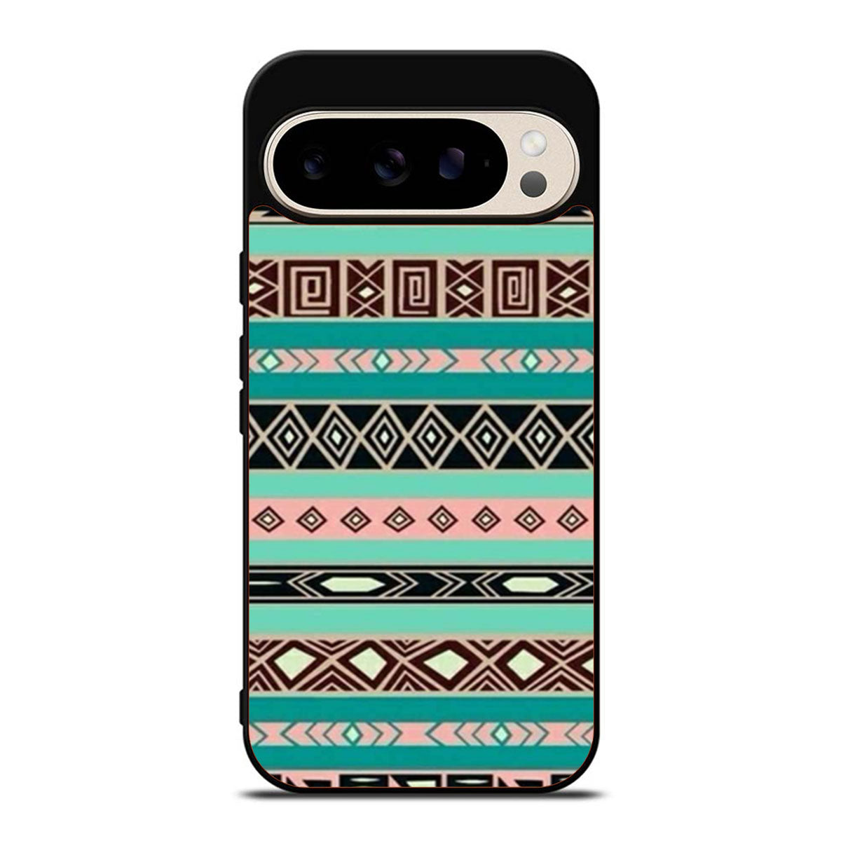 Aztec Blue Tribal Pattern Google Pixel 9 Pro Case