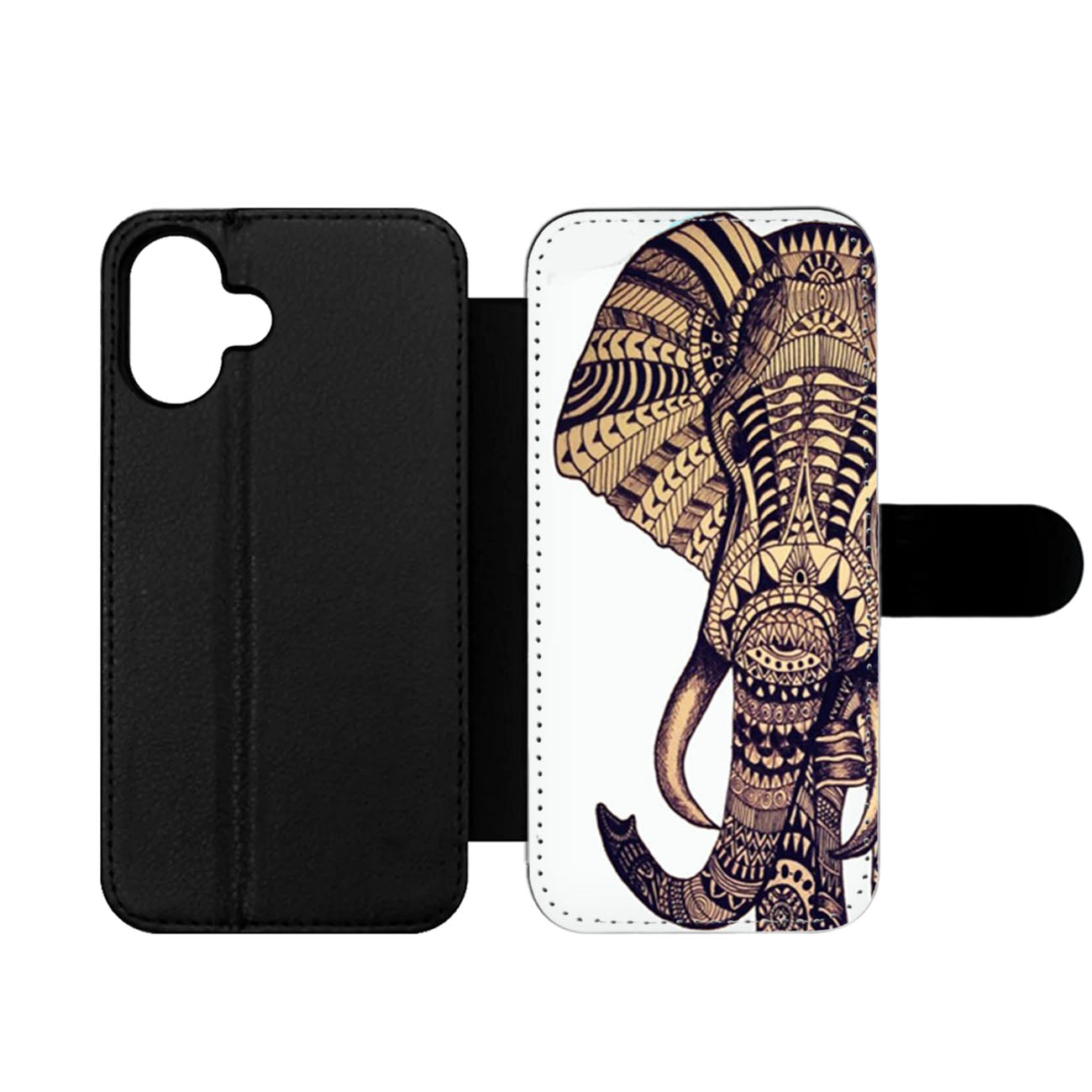 Aztec Elephant Tribal Ornate Wallet iPhone Case