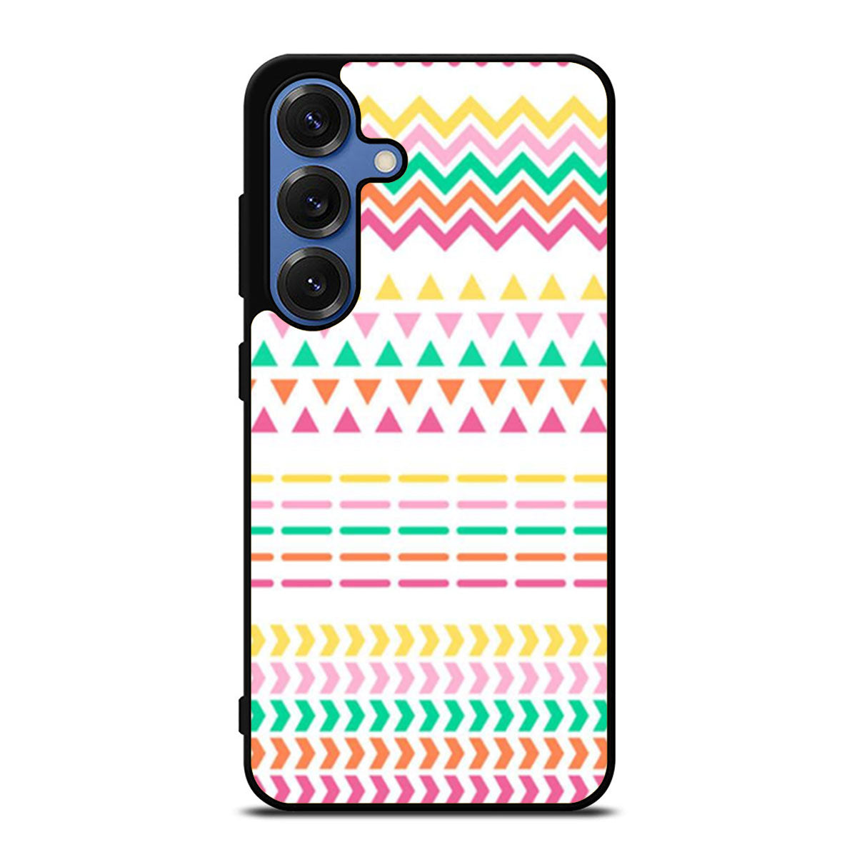 Aztec Geometric Tribal Pink Orange White Samsung S25 Ultra Case