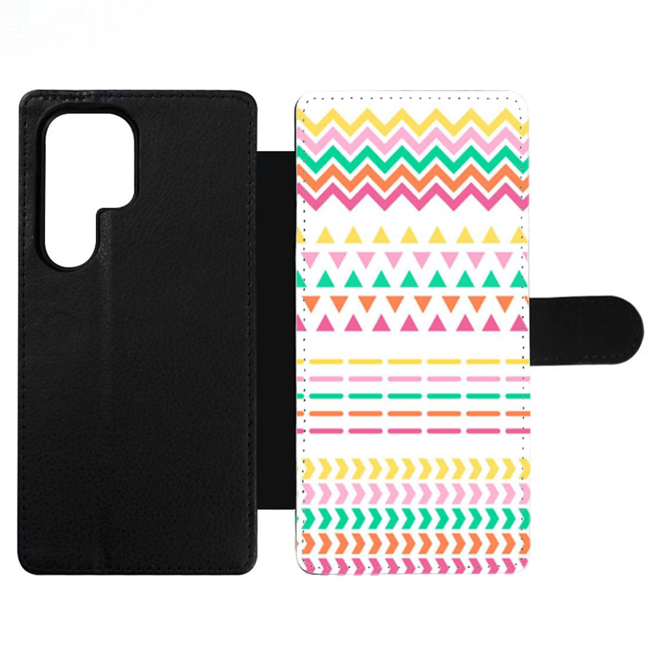 Aztec Geometric Tribal Pink Orange White Wallet Samsung Case