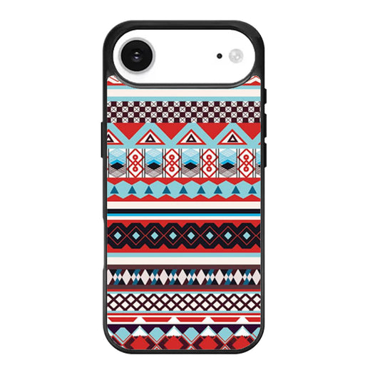 Aztec Tribal Geometric Pattern Blue iPhone Air Case
