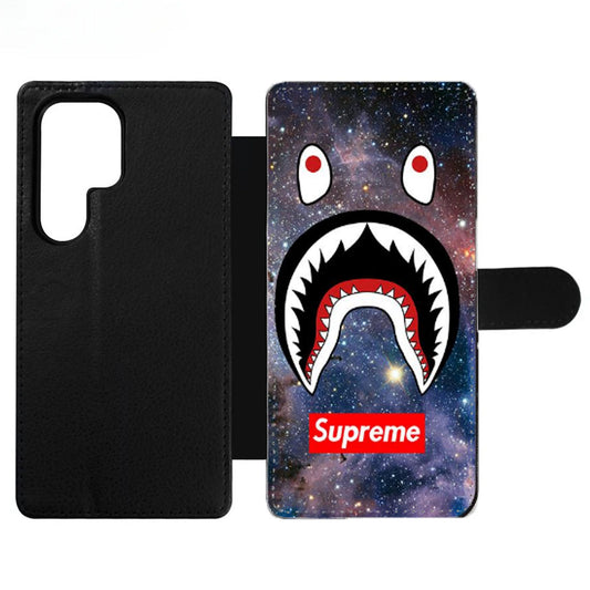 BAPE CAMO SHARK SUPREME NEBULA Wallet Samsung Case
