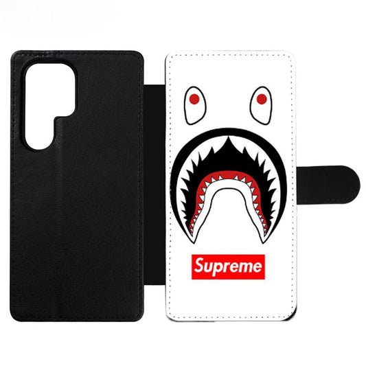 BAPE CAMO SHARK SUPREME WHITE Wallet Samsung Case