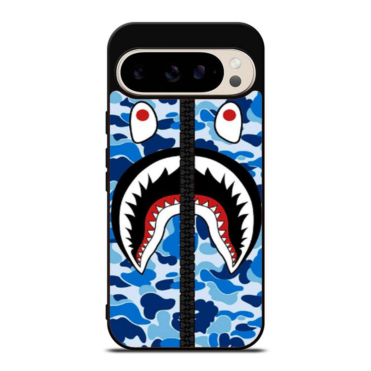 BAPE SHARK CAMO BLUE ZIP Google Pixel 9 Pro Case