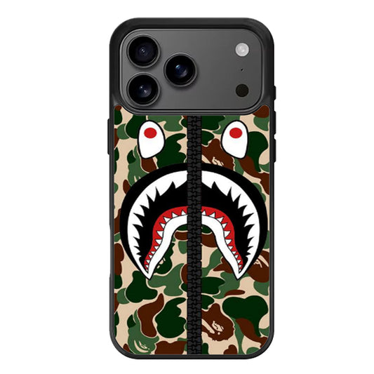 BAPE SHARK CAMO ZIP iPhone 17 Pro Max Case