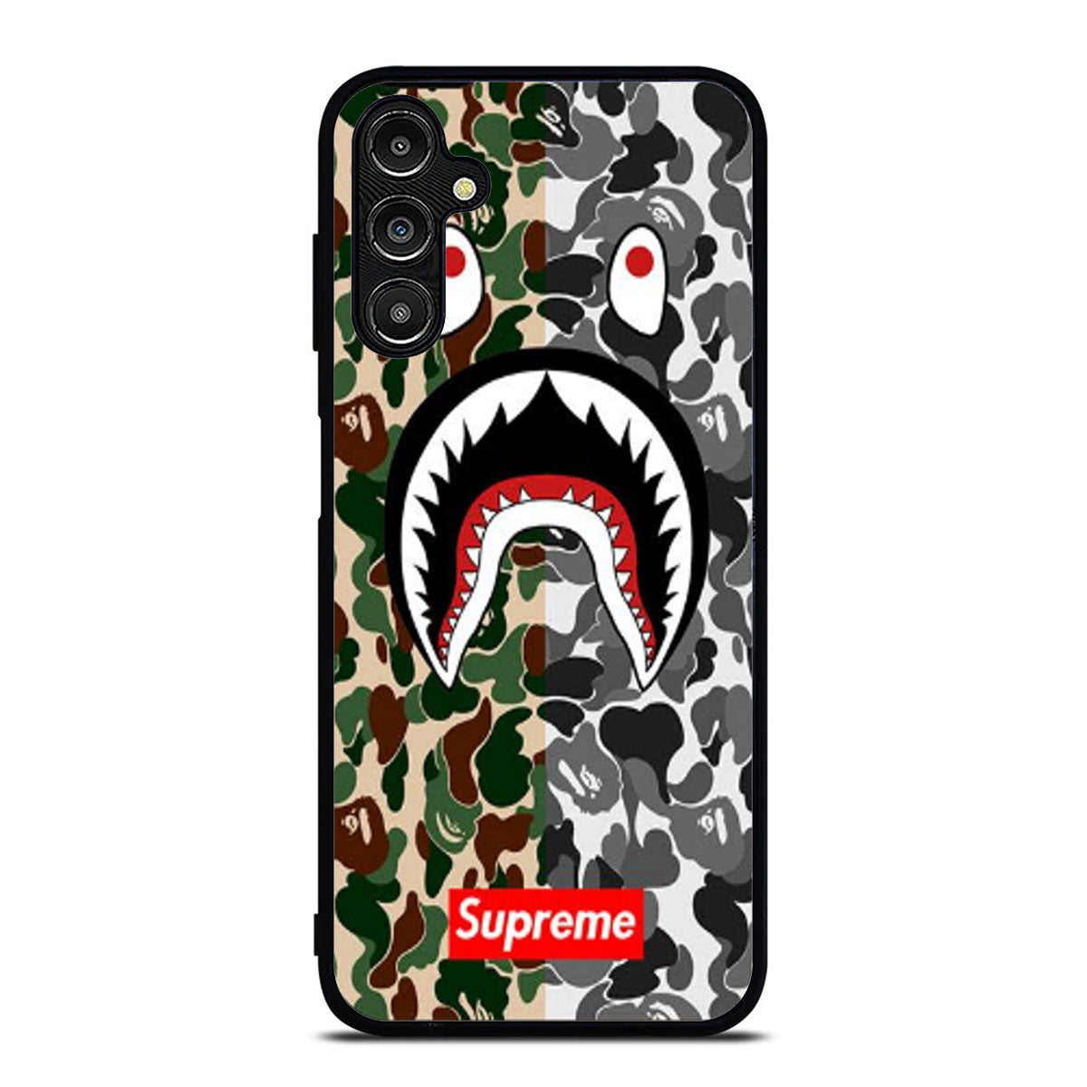 BAPE SHARK SUPREME CAMO TWO Samsung A16 Case
