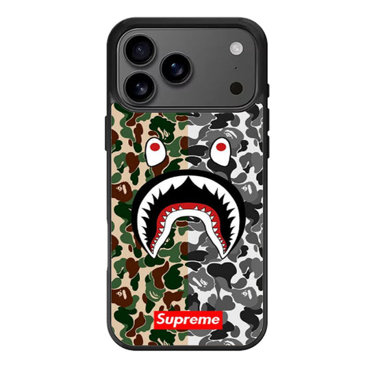 BAPE SHARK SUPREME CAMO TWO iPhone 17 Pro Max Case
