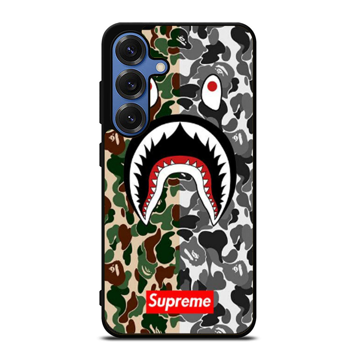 BAPE SHARK SUPREME CAMO TWO Samsung S25 Ultra Case
