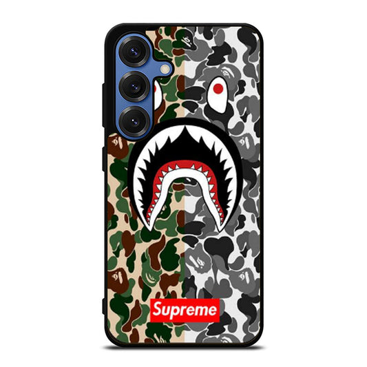 BAPE SHARK SUPREME CAMO TWO Samsung S25 Ultra Case