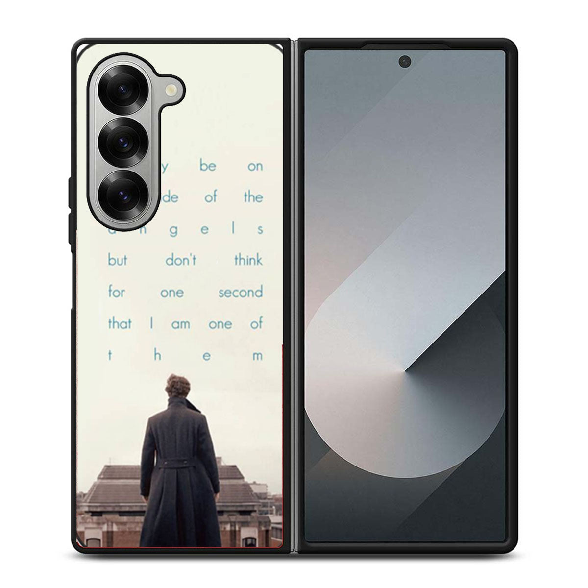 BBC Sherlock Quote Benedict Cumberbatch Samsung Z Fold 6 Case