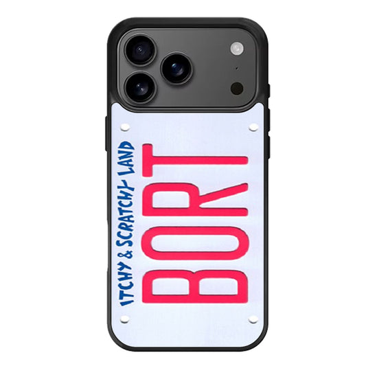 BORT License Plate iPhone 17 Pro Max Case