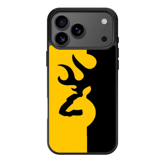 BROWNING LOGO BLACK YELLOW iPhone 17 Pro Max Case