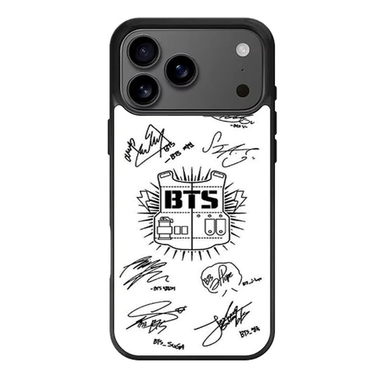 BTS SIGNATURE WHITE iPhone 17 Pro Max Case