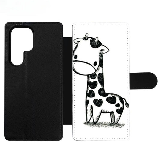 Baby Giraffe Sketch Wallet Samsung Case
