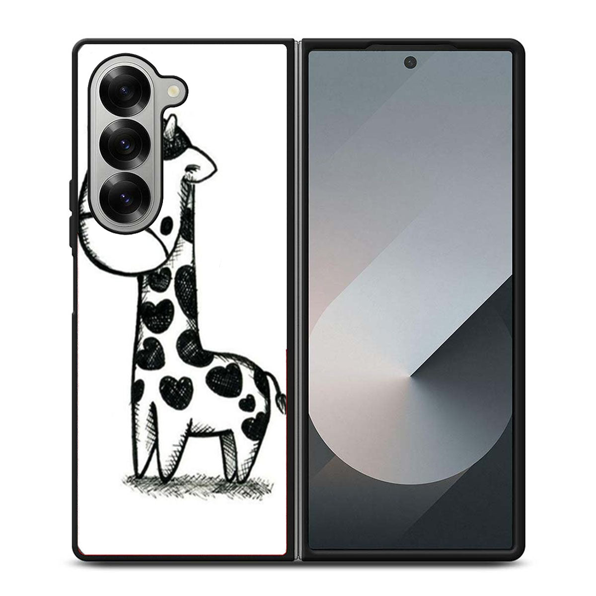Baby Giraffe Sketch Samsung Z Fold 6 Case