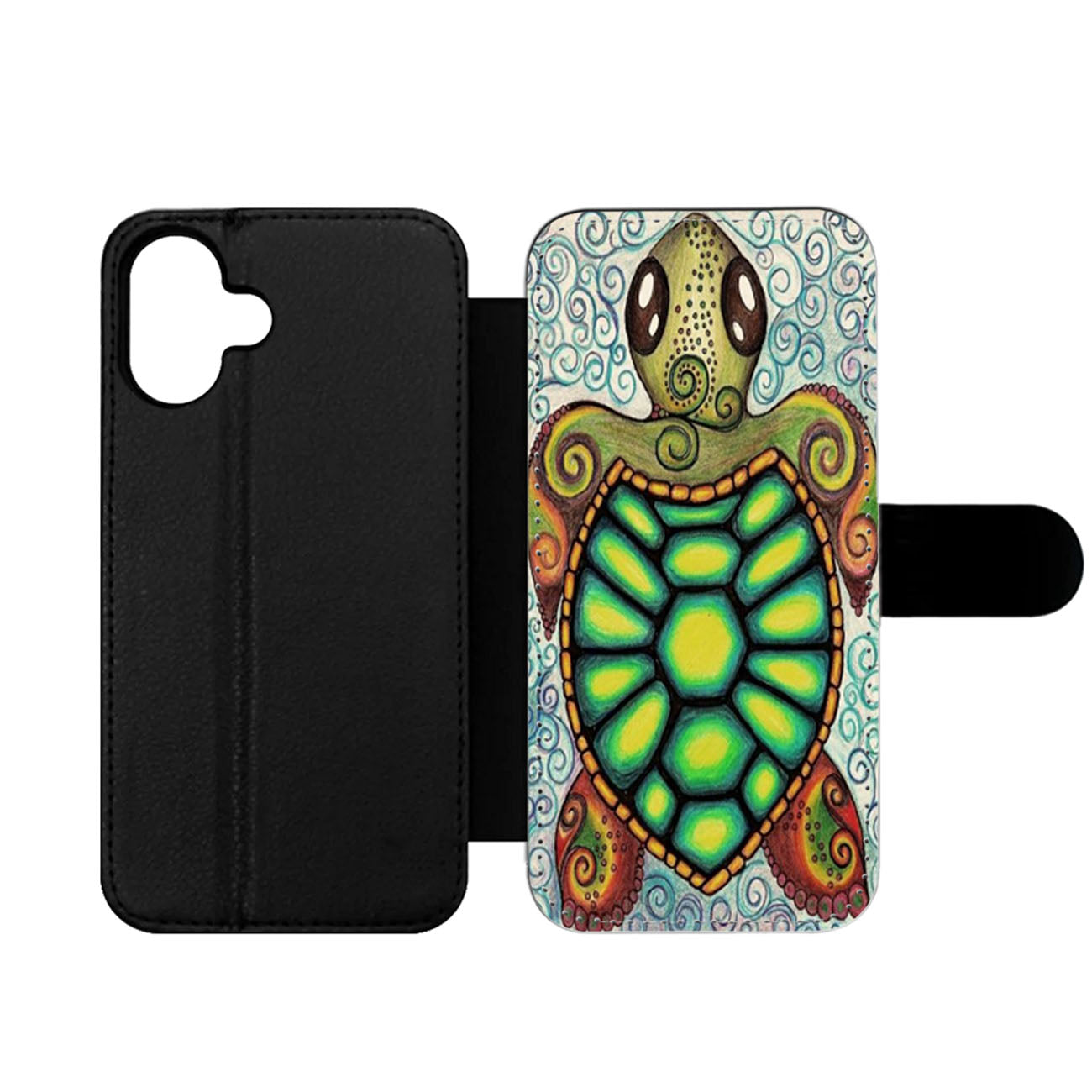 Baby Turtle Under The Sea Art Wallet iPhone Case