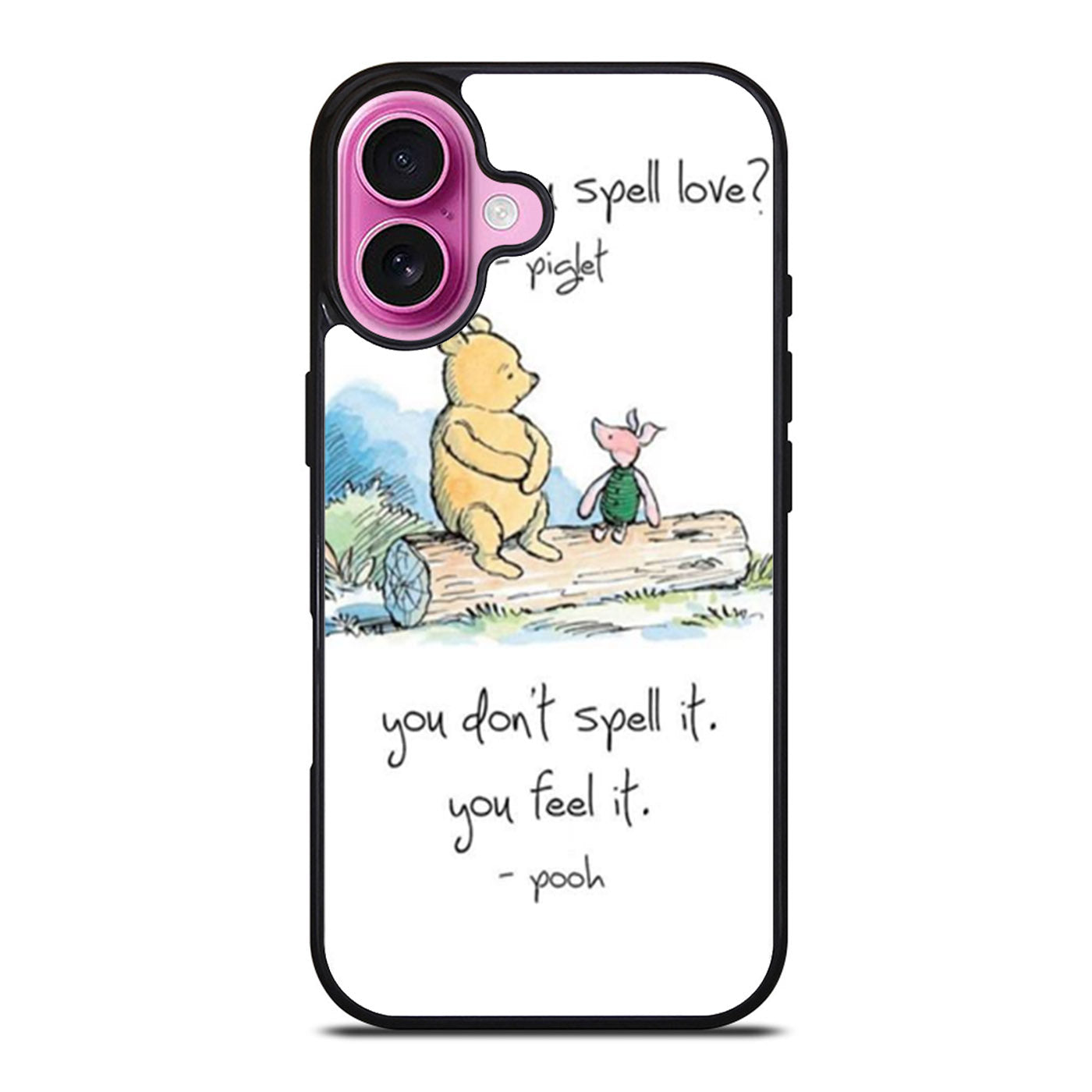 Baby Winnie The Pooh Piglet Love Quote iPhone Case Cover