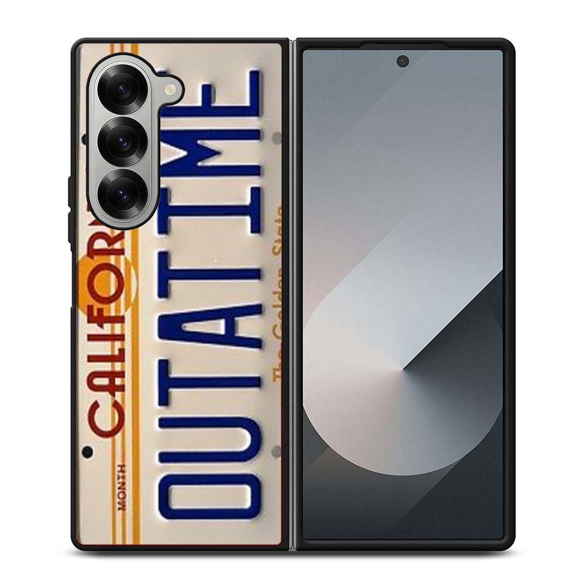 Back To The Future Delorean License Plate Samsung Z Fold 6 Case