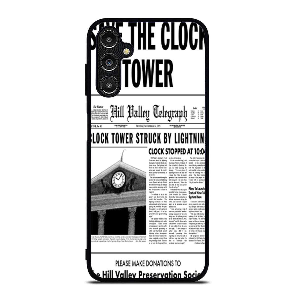 Back to the Future Save the Clock Tower Samsung A16 Case