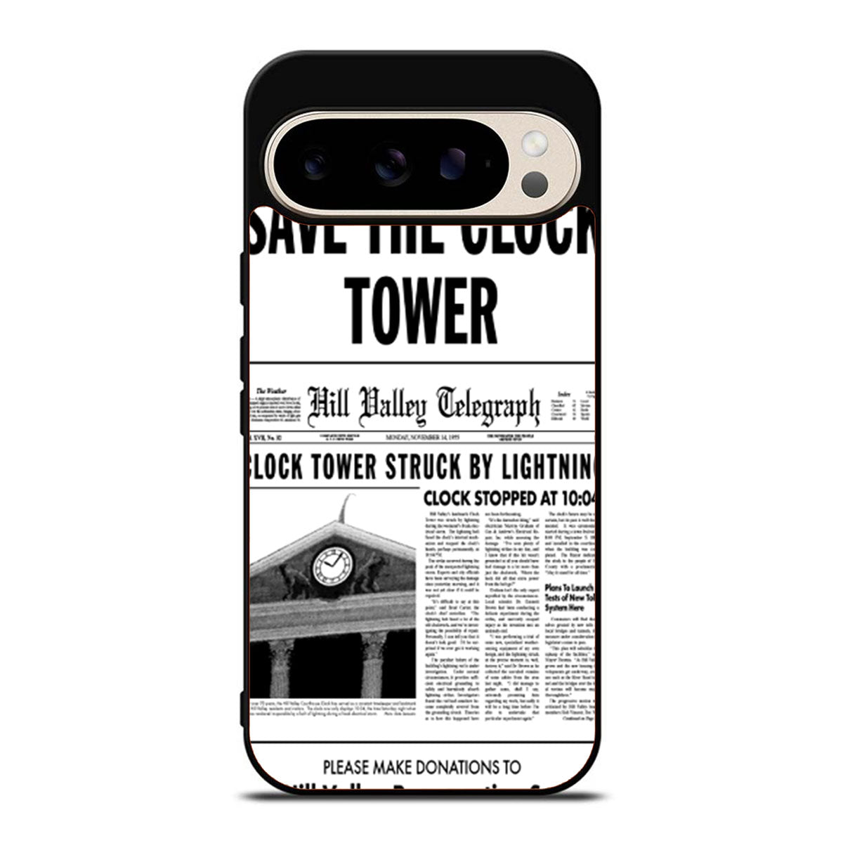 Back to the Future Save the Clock Tower Google Pixel 9 Pro Case
