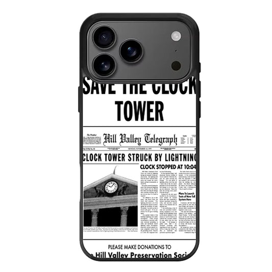 Back to the Future Save the Clock Tower iPhone 17 Pro Max Case
