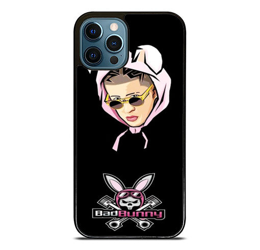 Bad Bunny Art Black iPhone 14 Pro Max Case