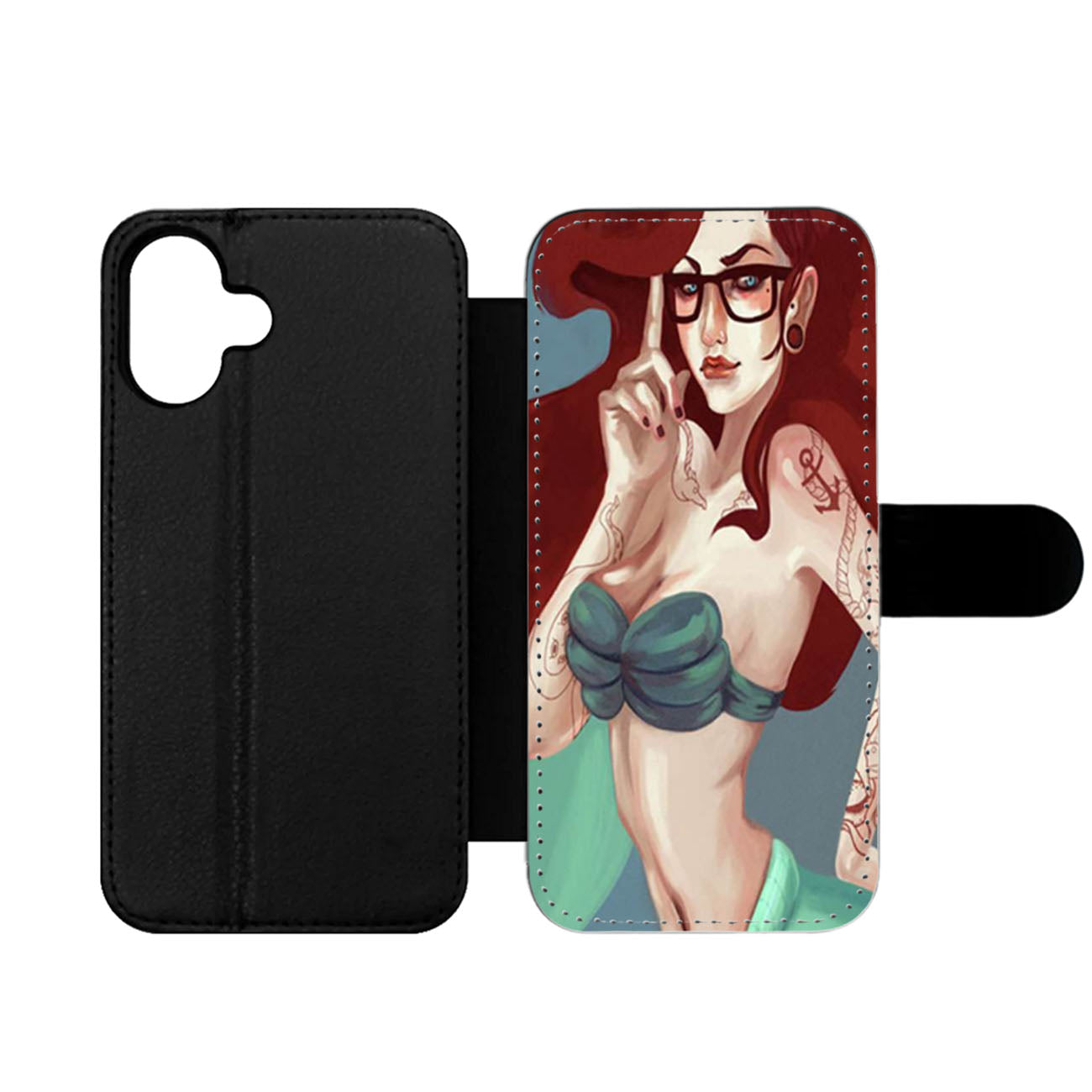 Bad Little Mermaid Wallet iPhone Case