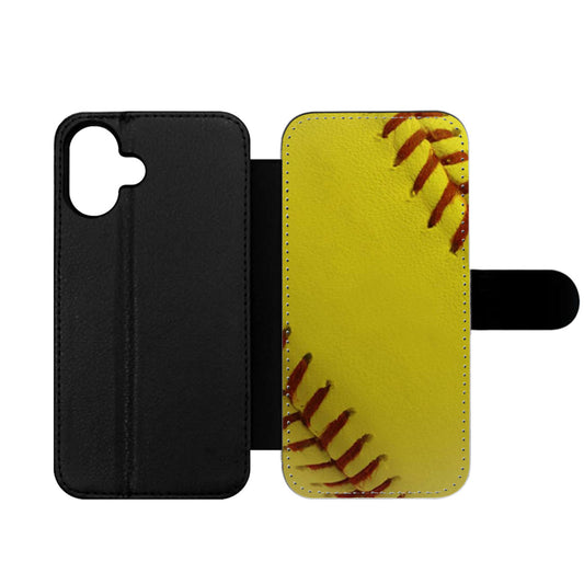 Ball Baseball Yelow Wallet iPhone Case