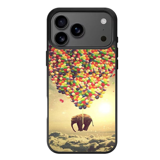 Balloon Flying Elephant iPhone 17 Pro Max Case