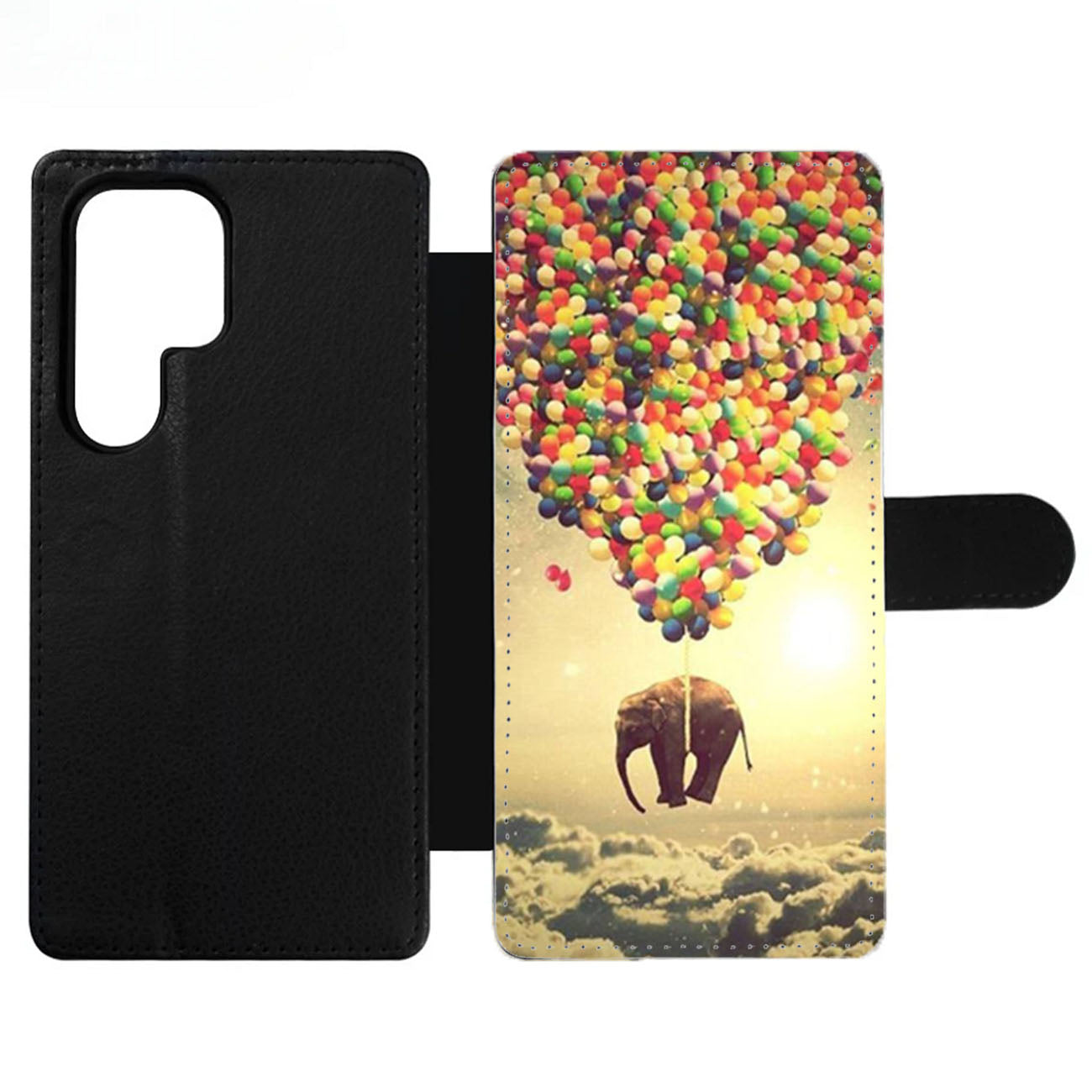 Balloon Flying Elephant Wallet Samsung Case