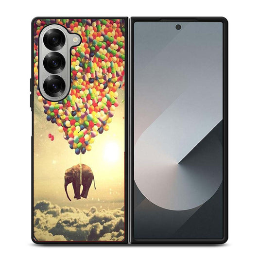 Balloon Flying Elephant Samsung Z Fold 6 Case
